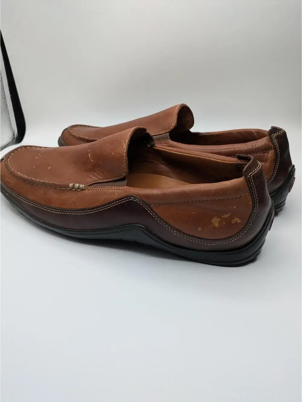 Cole Haan Brown Leather Slip-On Shoes Loafers Mens Size 10